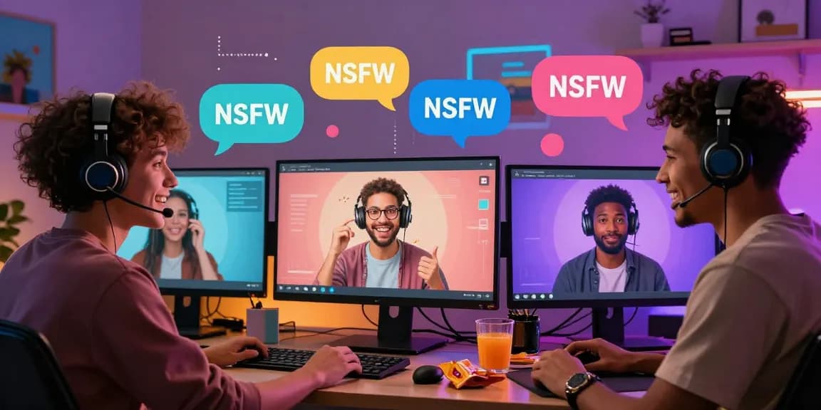 Engaging NSFW chat scene showing vibrant characters and lively interactions
