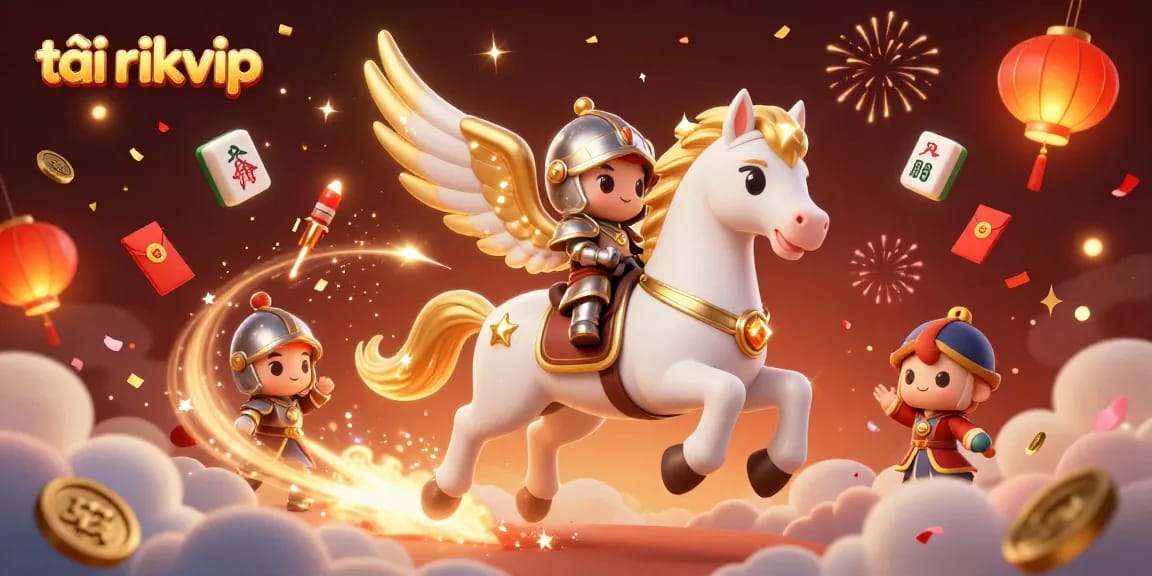 Engage in the exciting world of tải rikvip with a vibrant 3D illustration showcasing gaming action.