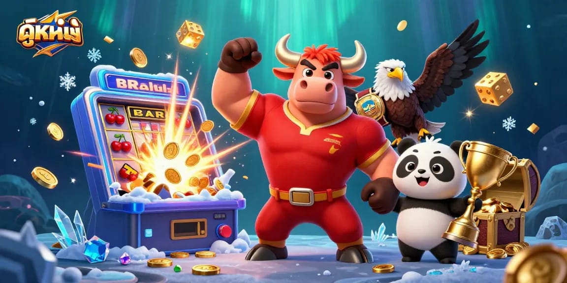Enjoy gambling excitement with ดูหนังใหม่ characters amidst dynamic casino elements and vibrant visuals.