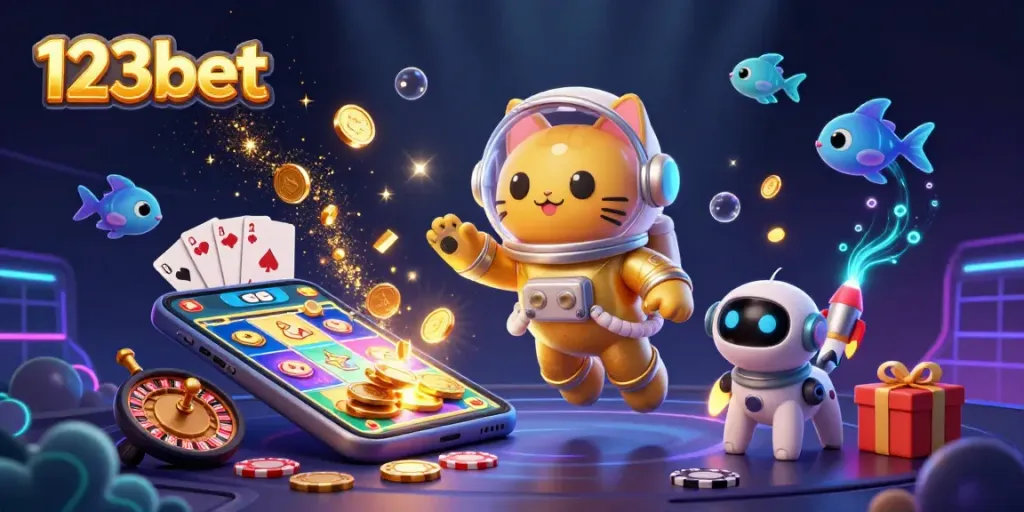 Exciting 123bet slot experience with alien characters and vibrant game elements in a cosmic adventure.