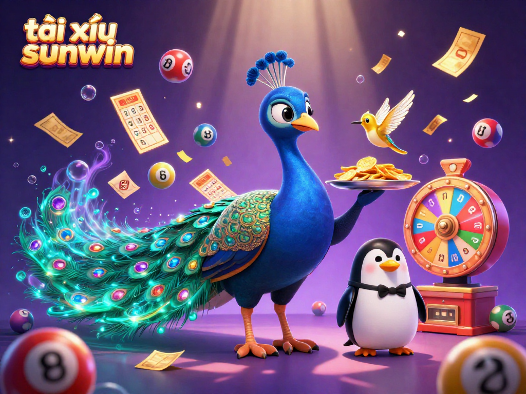 Experience the excitement of tài xỉu sunwin with dynamic game elements in a vibrant casino scene.