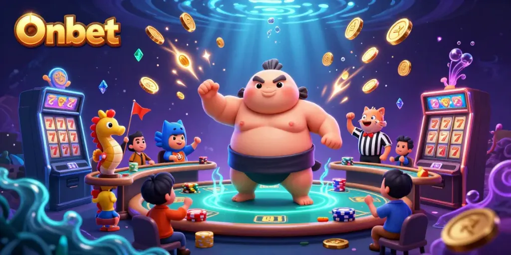 Experience the excitement of Onbet casino with a lively underwater gaming scene