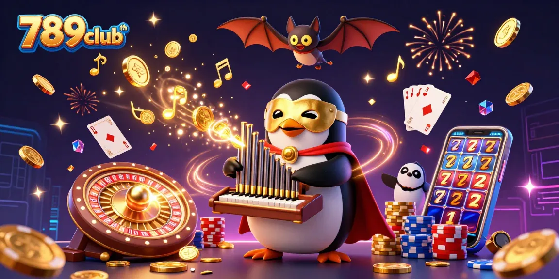 Experience the excitement of 789clubth with a lively casino scene featuring a golden organ and vibrant gaming elements.