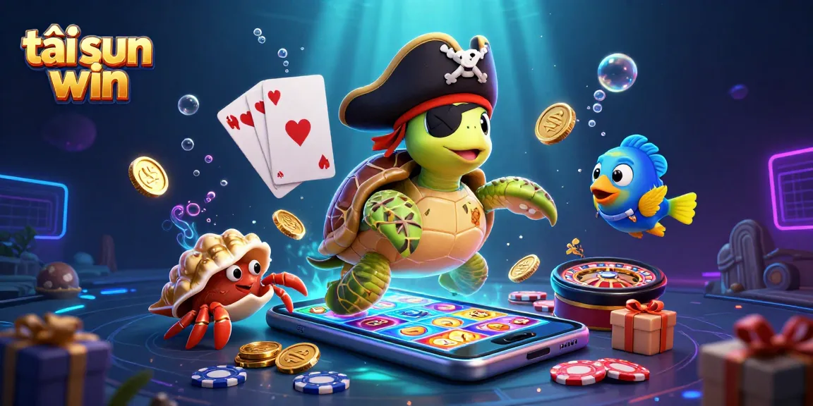 Play exciting casino games and tải sun win with the charming pirate turtle and friends among underwater treasures.