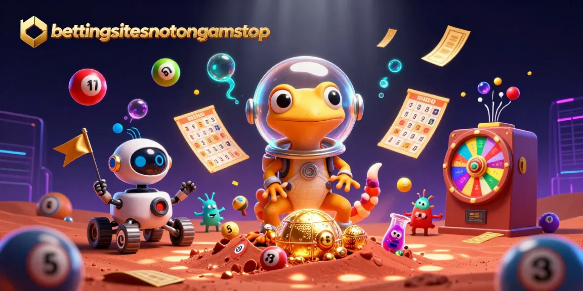 BettingSitesNotOnGamStop showcases a Martian gecko uncovering a hidden casino with dynamic lottery elements.
